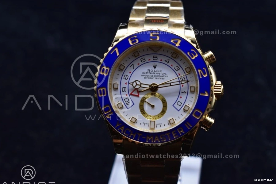 on YG 116688 Bracelet KF YachtMaster Dial 1:1 White YG Comfortable A Edition II 1218 Best 0714